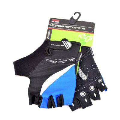Manusi MTB BIKEFORCE Zoom negru/albastru XS