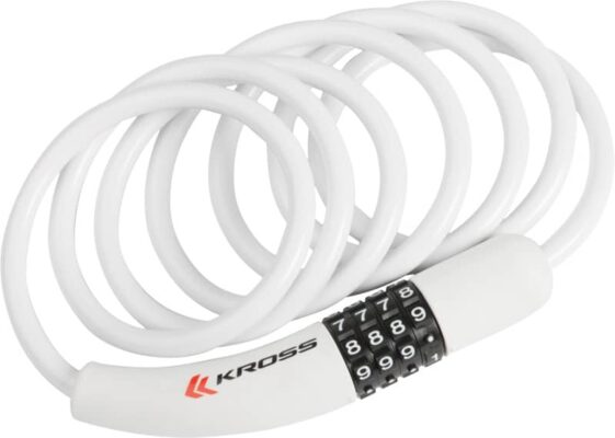 Lacat spiral cu cheie Kross KZK 300 6 mm x 2000 mm white
