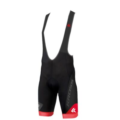 Pantaloni cu bretele barbat Kross Race red size S