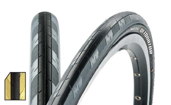 Anvelopa 700X23C Maxxis Detonator black-yellow 27TPI dual wire Road