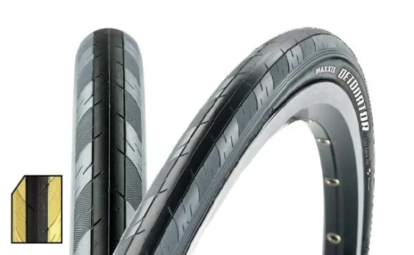 Anvelopa 700X23C Maxxis Detonator black-yellow 27TPI dual wire Road