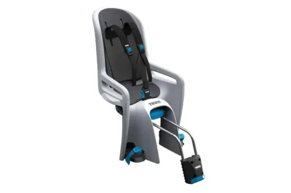 Thule RideAlong Bike Seat Light Grey cu montare pe bicicleta in spate
