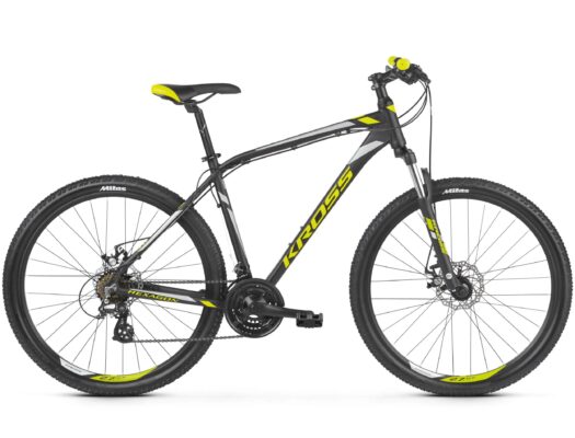 Bicicleta Kross Hexagon 3.0 26 S black lime silver mate 2020