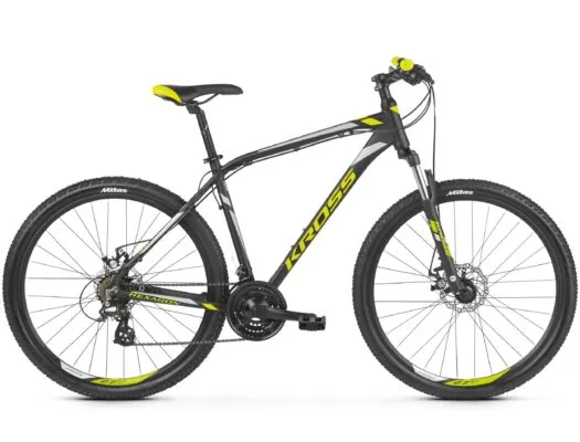 Bicicleta Kross Hexagon 3.0 26 S black lime silver mate 2020