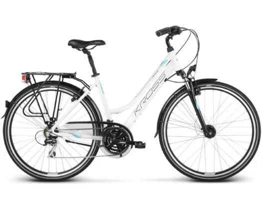 Bicicleta Kross Trans 3.0 28 DS white-blue-black-glossy
