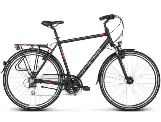 Bicicleta Kross Trans 3.0 28 S black-red-silver-mate