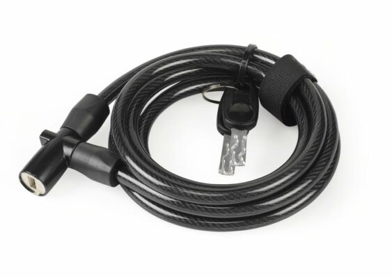 Lacat spiral cu cheie XLC 180cm x 8mm black min PU 12