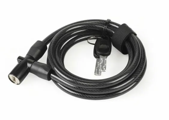 Lacat spiral cu cheie XLC 180cm x 8mm black min PU 12