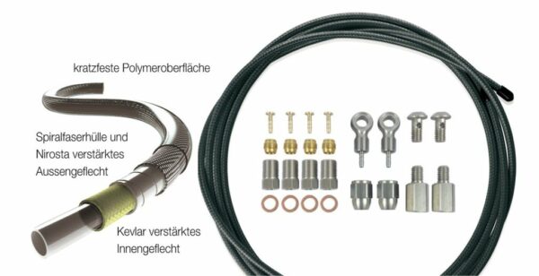 Cablu frana XLC 250mm universal kit Niro for 1 brake set