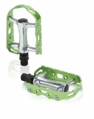 Pedale XLC MTB-Pedal Ultralight V PD-M15 aluminiu silver/lime green w/o Reflector