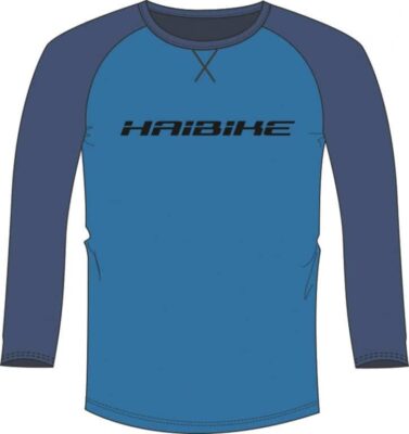Tricou Haibike maneca lunga FLOW - men light blue/dark blue siz