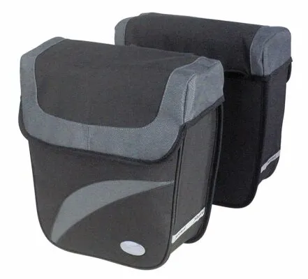 Double bag Haberland large black/silver 27x31x11cm 18 litrii