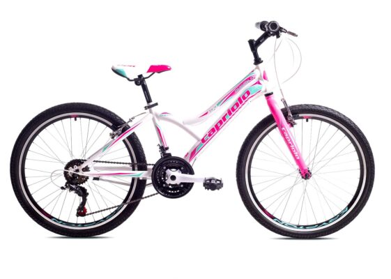 Bicicleta Capriolo 24 Diavolo 400 white-pink-turqoise