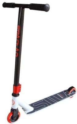 Trotineta Stunt Scooter aluminiu alb rosu Spartan