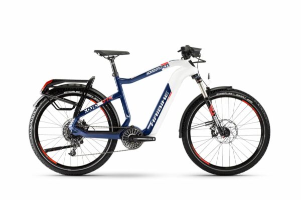 e-bike Haibike XDURO Adventr 5.0 i630Wh 11-G NX Flyon white/blue/orange size XL