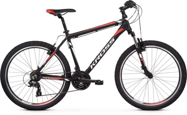 Bicicleta Kross Hexagon 1.0 26 XS black-white-red-mate 2020
