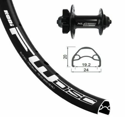 FW 24x1.9 XLC 6-bolt..bl QR 32 h. Rodi FW disc bl, Niro sp.(bl)
