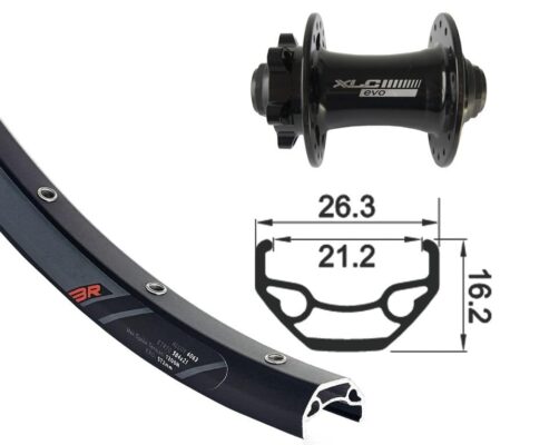 FW 29 XLC 6 hole black TA 15 32L Rodi Black Rock disc bk niro spokes(sbk)