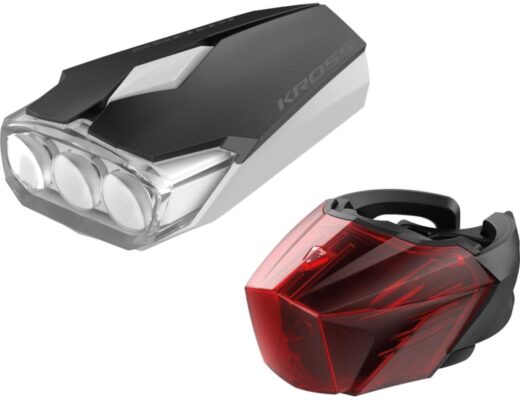 Set lampa fata/spate Kross Lumi Set II 3LED grey
