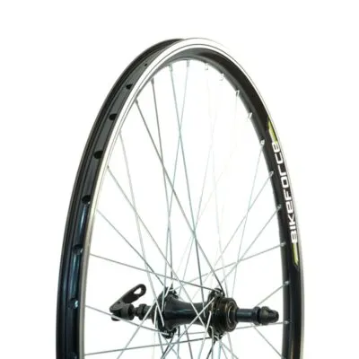 Roata spate 26x1.75, janta Dubla V brake 36H, butuc aluminiu filet QR pe rulmenti