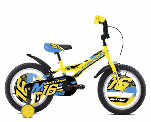 Bicicleta Capriolo Mustang yellow-black-blue 16