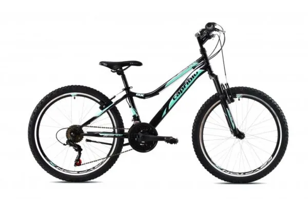 Bicicleta Capriolo 24 Diavolo DX FS negru turcoaz 13