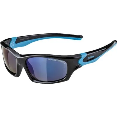 Ochelari FLEXXY TEEN black-cyan blue mirror Cat. 3