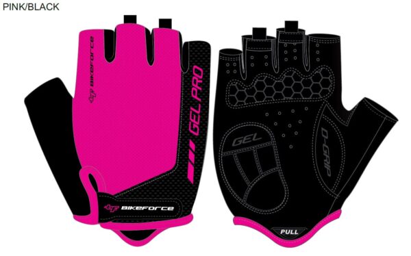 Manusi BIKEFORCE Slipy pink-black S
