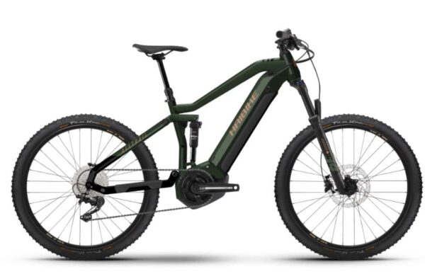 e-bike Haibike AllTrail 4 27.5 i630Wh 11-G Deore 2023 L matte green metal gold black