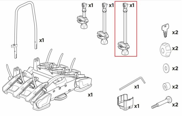 Thule Bike Arm Long w/o lock - imagine 2