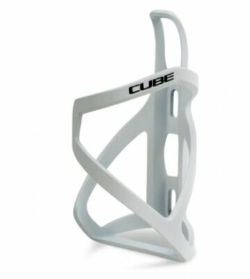 Suport Bidon CUBE HPP Left-Fland Sidecage mat white n glossy black