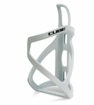 Suport Bidon CUBE HPP Left-Fland Sidecage mat white n glossy black