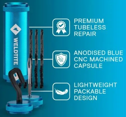 Kit reparatie tubless capsula aluminiu Weldtite - imagine 2
