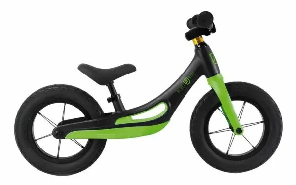 Bicicleta pentru copii fara pedale Rebel Kidz 12 negru verde