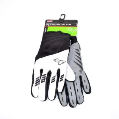 Bikeforce Manusi lungi alb-negru