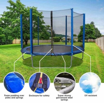 Trambulina FUN 305 cm cu plasa si scarita de acces - imagine 3