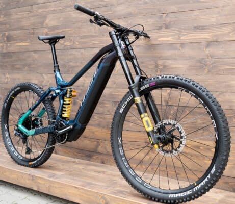 e-bike Haibike NDURO 8 Freeride i720Wh 12-G GX Eagle 2023 L glossy navy pink aqua titan - imagine 4