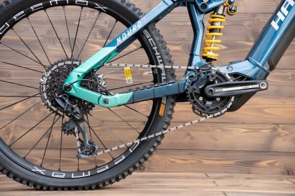 e-bike Haibike NDURO 8 Freeride i720Wh 12-G GX Eagle 2023 L glossy navy pink aqua titan - imagine 6