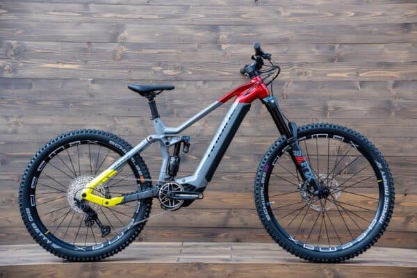 e-bike Haibike NDURO 7 i720Wh 12-G SLX 2023 XL glossy grey red lime black - imagine 2
