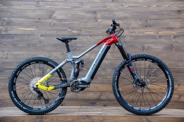 e-bike Haibike NDURO 7 i720Wh 12-G SLX 2023 XL glossy grey red lime black - imagine 2