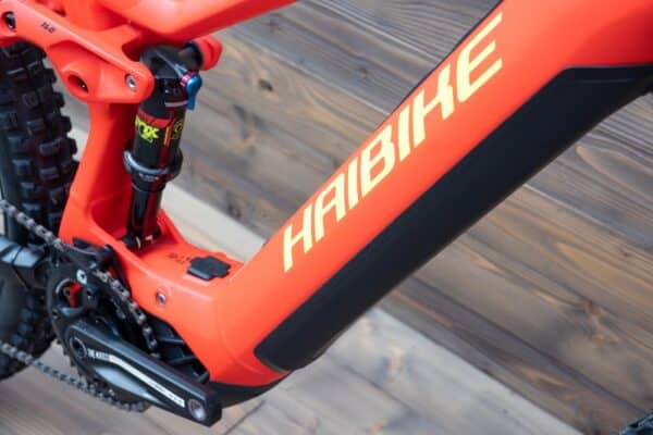 e-bike Haibike AllMtn 7 i720Wh 12-G GX Eagle 2023 matte red black neon S - imagine 8