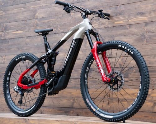 e-bike Haibike AllMtn CF SE i750Wh 12-G X01 AXS Eagle L gloss black grey red chrome - imagine 4
