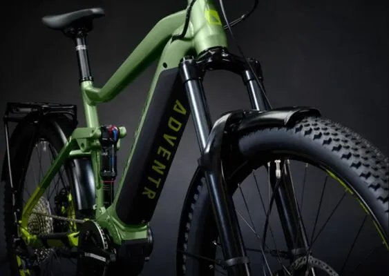 e-bike Haibike ADVENTR FS 8 i630 11-G Deore glossy metal green apple black  S - imagine 4