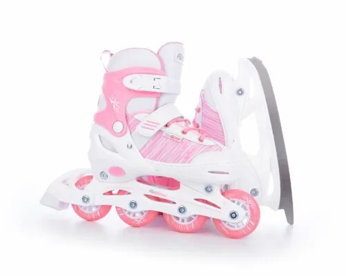 Patine Reglabile TEMPISH ORIN GIRL DUO pink alb 26-29 - imagine 2