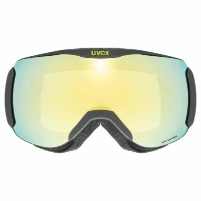 Ochelari schi Uvex downhill 2100 CV black mat lime/gold-green RD S2 - imagine 2