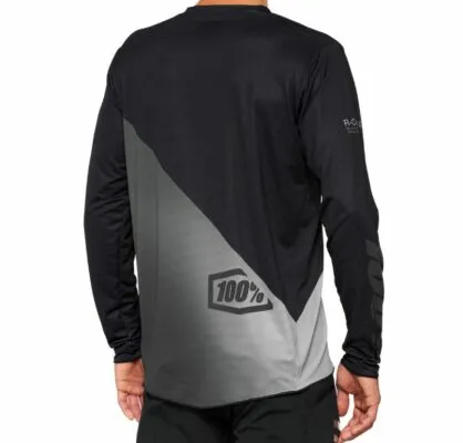 Tricou 100% Percent R-Core maneca lunga negru/gri M - imagine 2