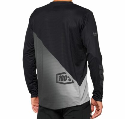 Tricou 100% Percent R-Core maneca lunga negru/gri L - imagine 2