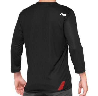 Tricou 100Percent Airmatic Enduro/Trail negru/rosu L - imagine 2