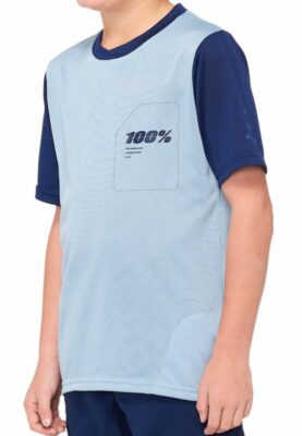 Tricou 100Percent Ridecamp Youth albastru deschis/albastru  L