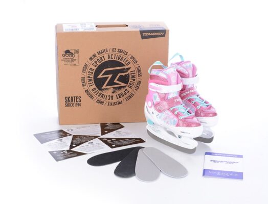 Patine Reglabile TEMPISH ICE SKY GIRL 26-29 pink alb - imagine 8
